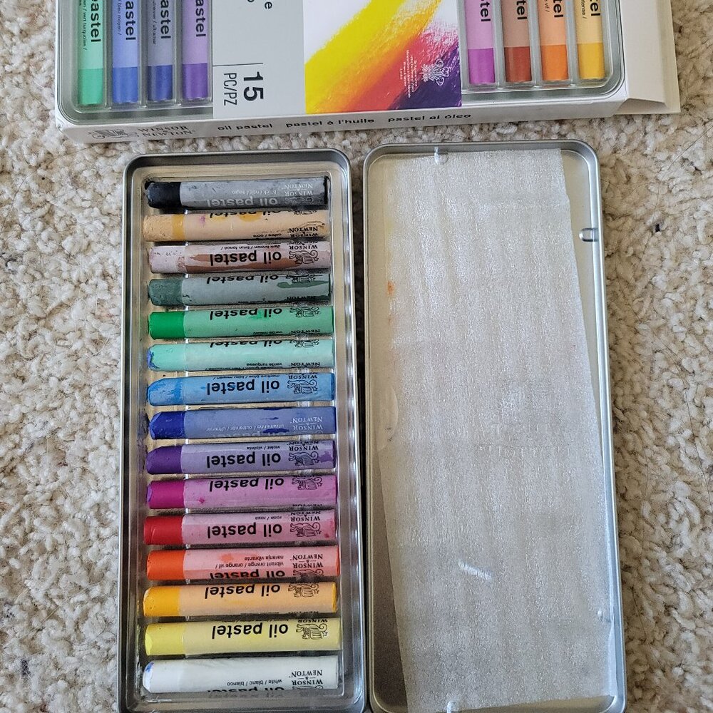 Winsor & Newton Professional Oil Pastels, Set of 15 :Lightly used